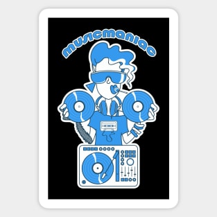 Blue Music Maniac Sticker